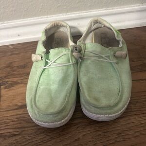 Hey Dude Mint Green Women's Moccasins